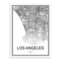 Los Angeles Map Canvas Print