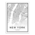 New York Map Canvas Print
