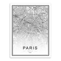 Paris Map Canvas Print