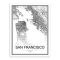 San Francisco Map Canvas Print