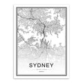 Sydney Map Canvas Print