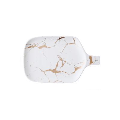 White Golden Marble Pattern Tableware