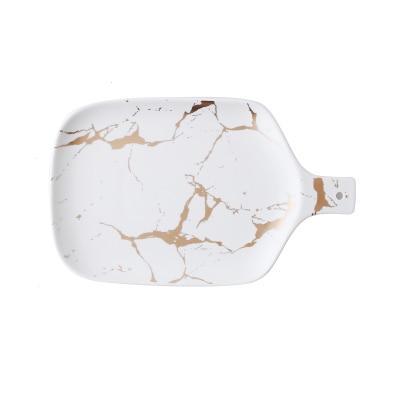 White Golden Marble Pattern Tableware