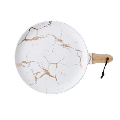 White Golden Marble Pattern Tableware
