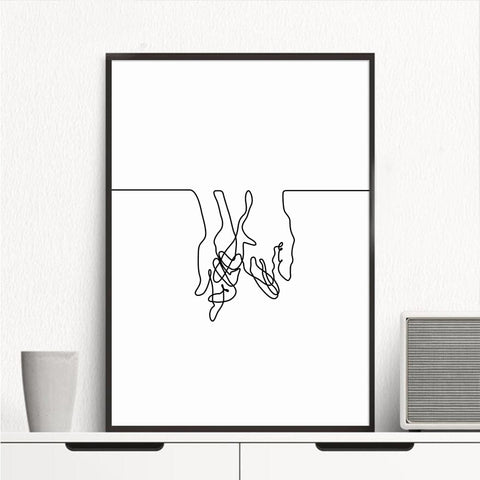 holding-pinkies-line-art-canvas-print