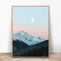 Blue Mountain Pink Sky Canvas Print