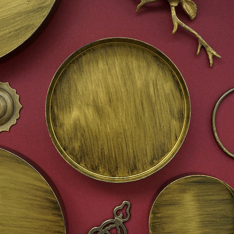 Brushed Bronze Round Tray