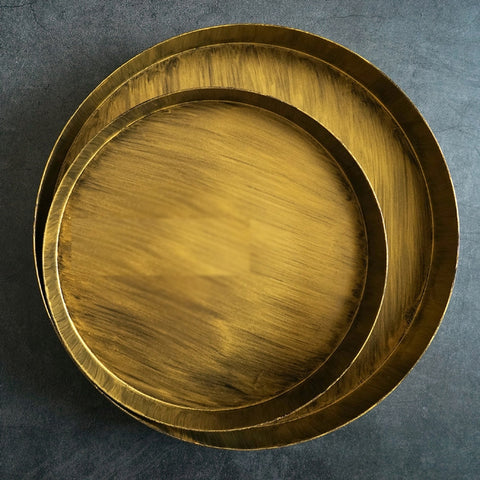 Brushed Bronze Round Tray