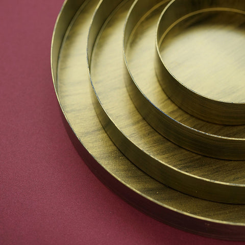 Brushed Bronze Round Tray