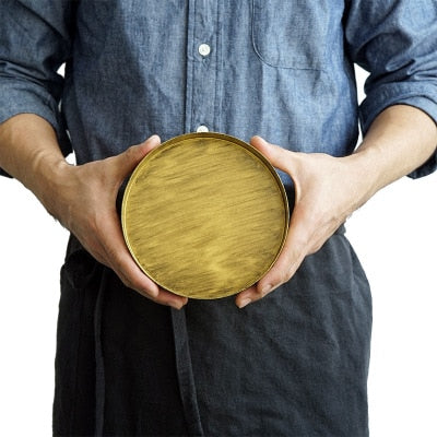 Brushed Bronze Round Tray