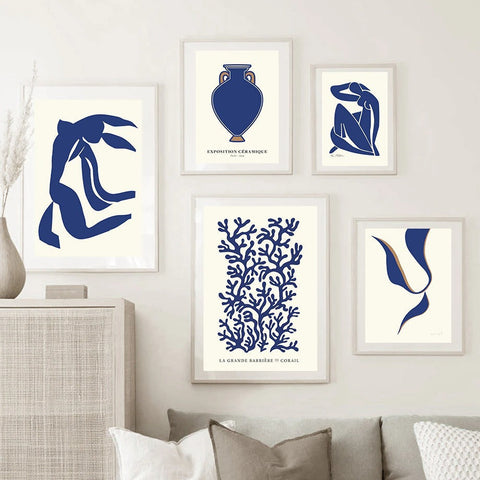 Blue Ceramique Vase Canvas Print