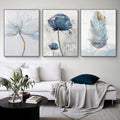Blue On White Flower Canvas Print