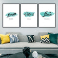 Shukr in Teal Canvas Print