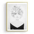 Flower Head Girl Canvas Print