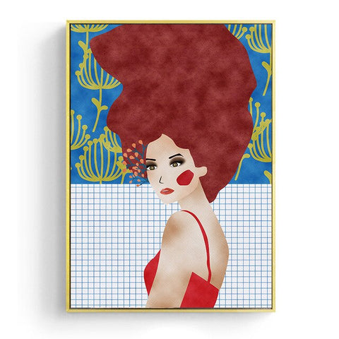 Lady With Red Cheeks No1 Canvas Print