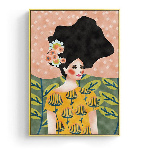 Lady With Red Cheeks No2 Canvas Print