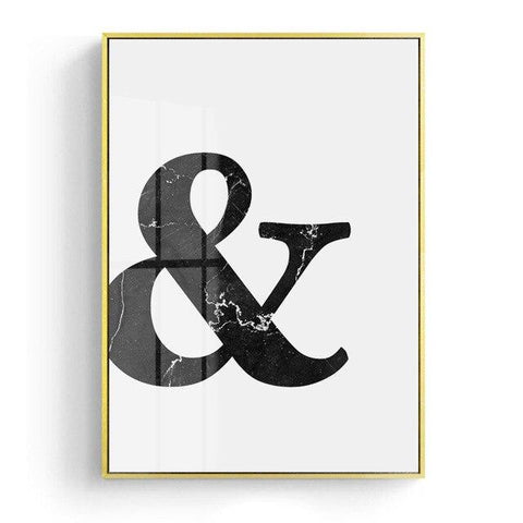 Marble Ampersand Canvas Print