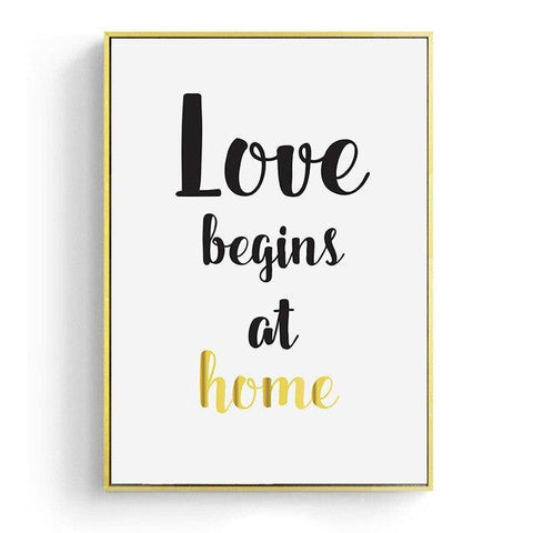 Love Begins At Home Canvas Print
