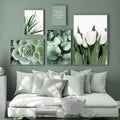 White Tulips Canvas Print